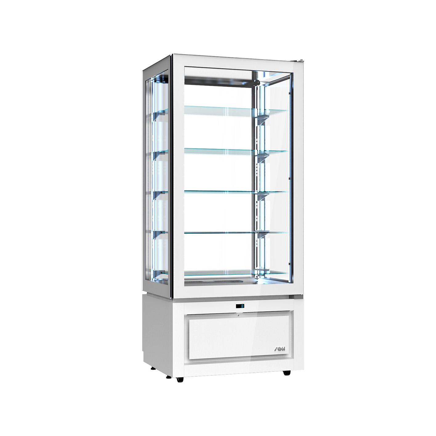 Vitrine Refrigerada Panorâmica Branca 457L (+2°C/+10°C) Ventilada
