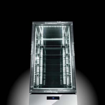 Vitrine Congeladora Estática -25/-15ºC, 457L, Inox e Vidro Temperado