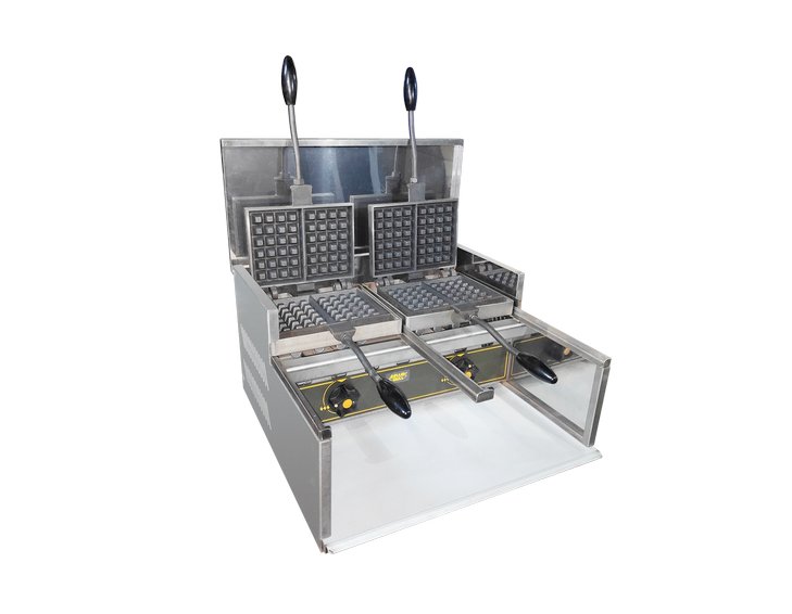 Máquina de Gofres a Gás 2 Placas 535x500x300mm