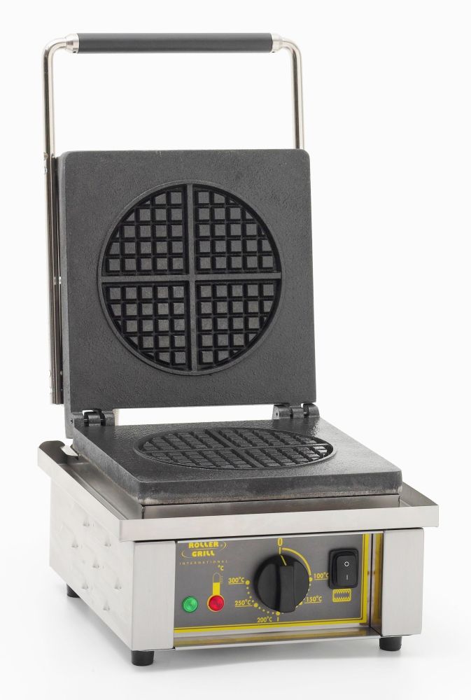 Máquina de Waffles Elétrica Simples 190mm, 1.6kW