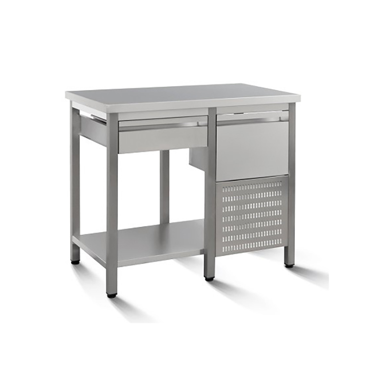 Bancada Inox com Tulha e 1 Gaveta 1000x600x850mm