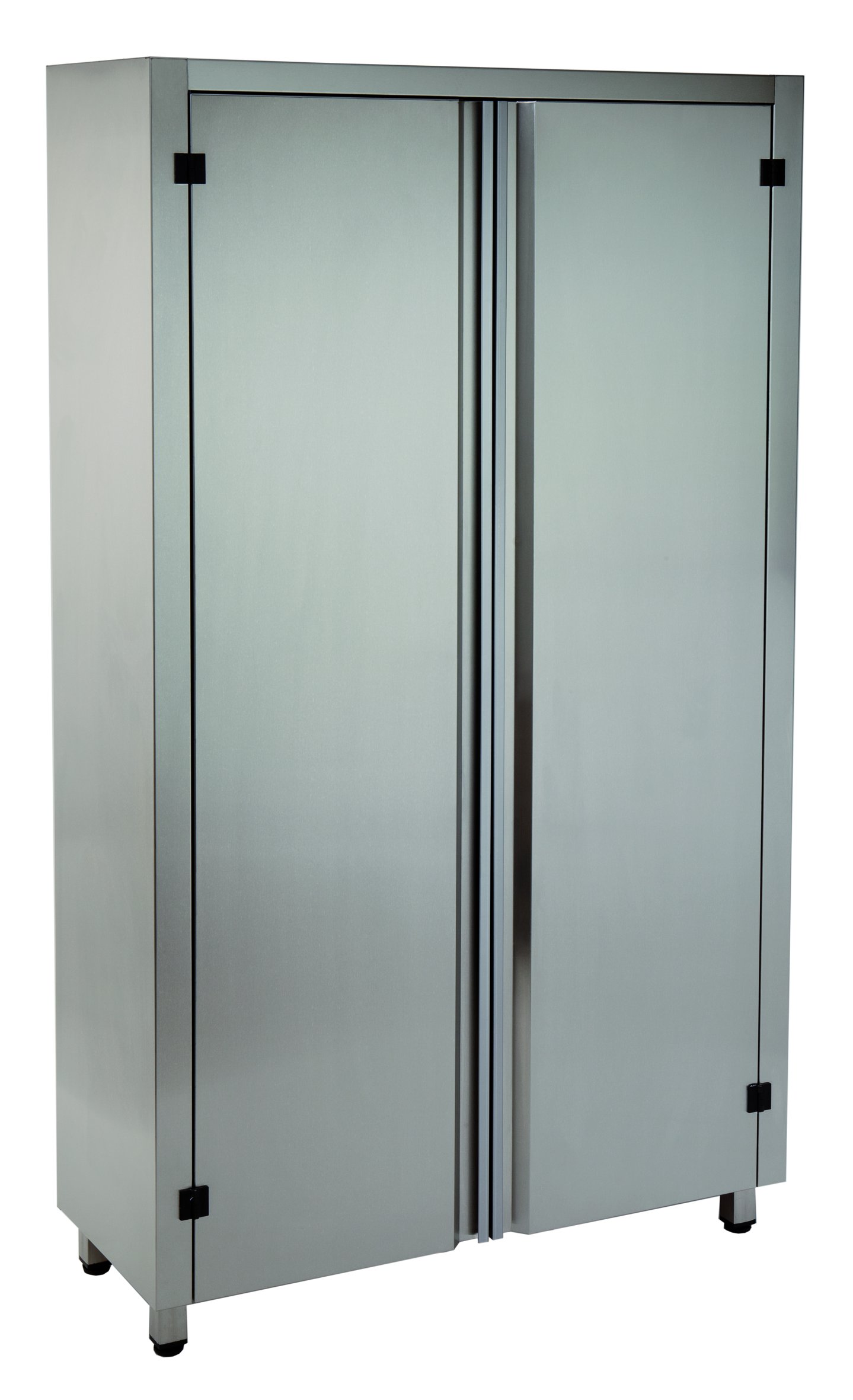 Armário Vertical Inox com 3 Prateleiras, Portas - 1400x400x1800mm