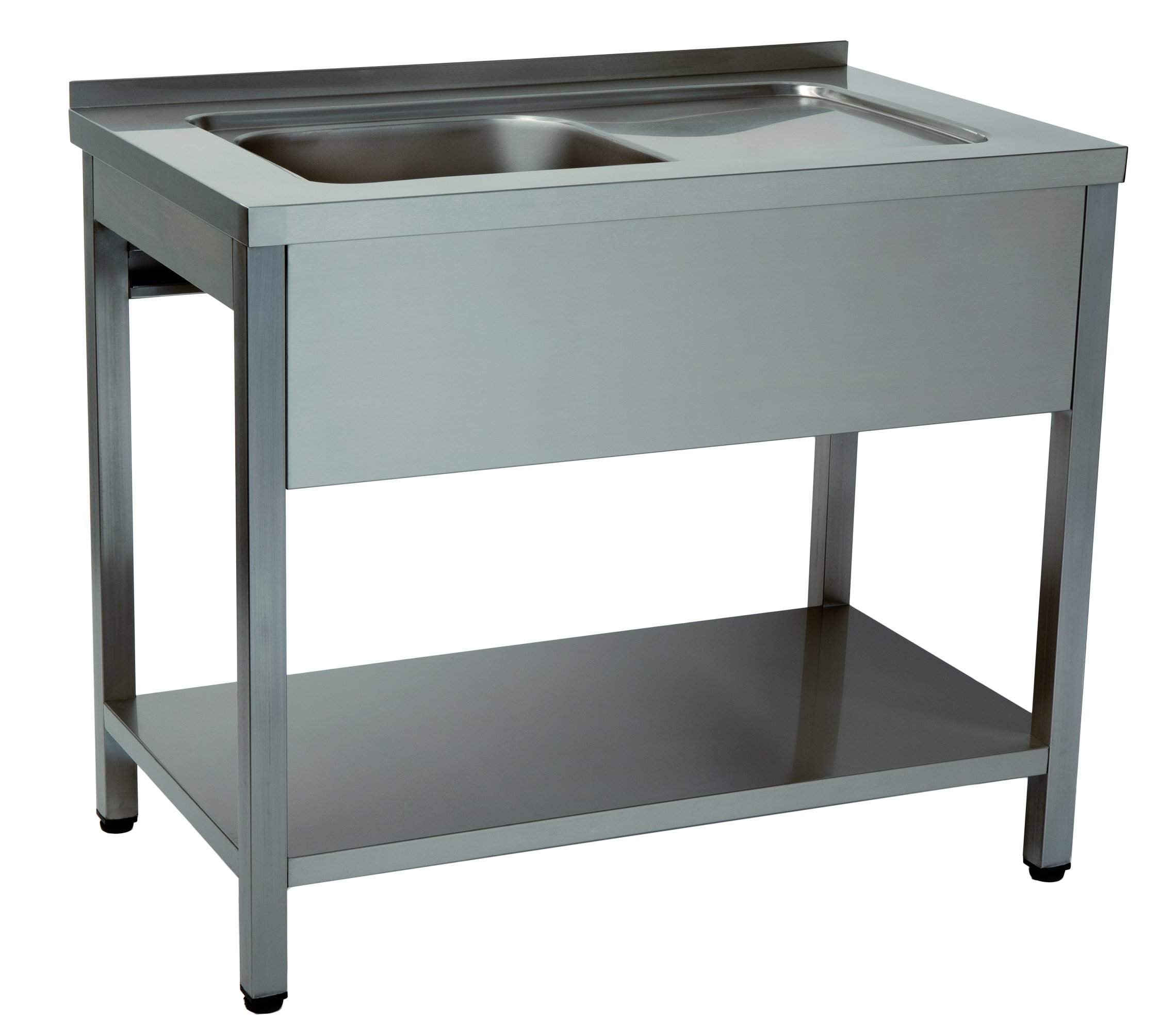 Bancada de Lavagem Inox 1 Cuba 1000x600x850 mm