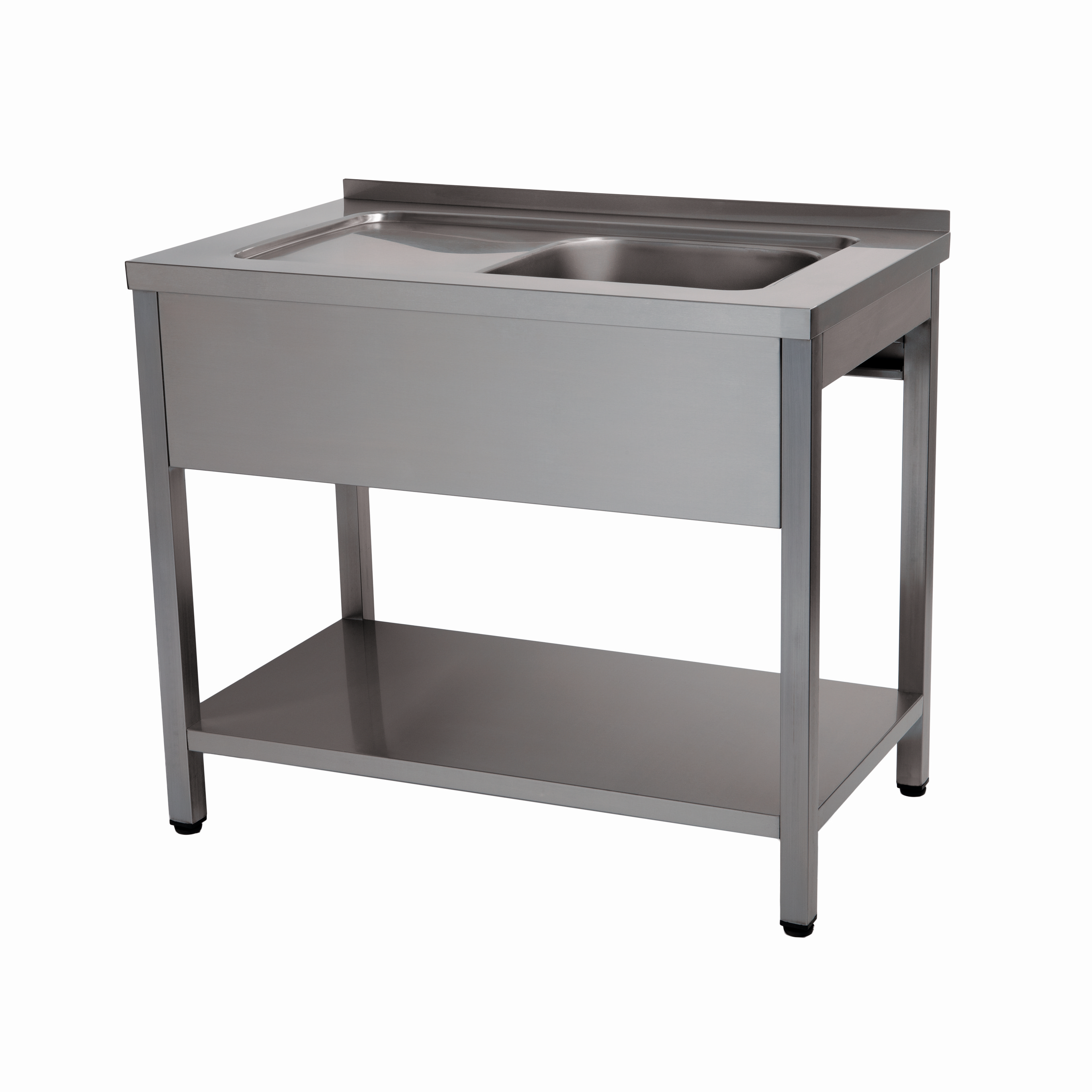 Bancada de Lavagem Inox 1 Cuba Direita 1000x600x850 mm