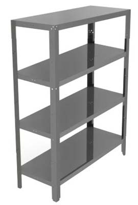 Estante Modular Lisa Aço Inoxidável 1000x400x1800mm Cozinha Industrial