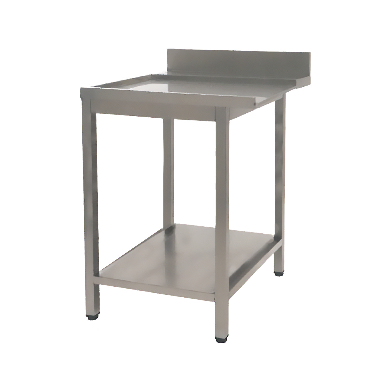 Mesa de Lavar Louça Inox com Saída à Esquerda 650x735x850 mm