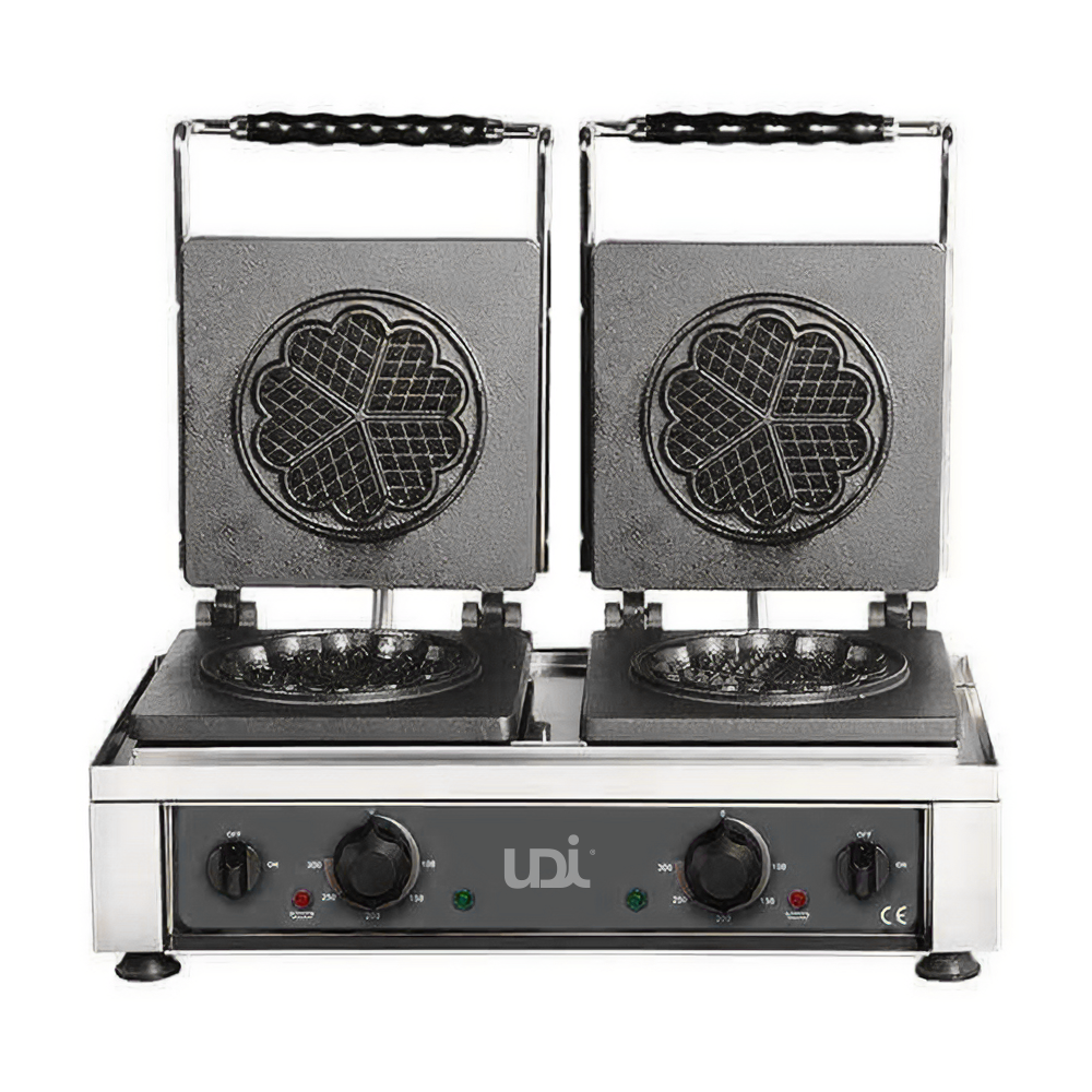 Máquina de Waffles Dupla Elétrica em Trevo – 600x320x300 mm