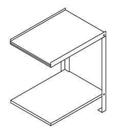 Mesa de Apoio para Máquinas de Lavar Louça 650x510x820h