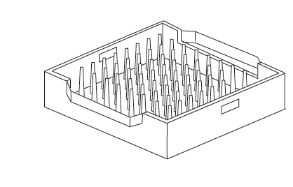 Cesto para Tabuleiros 500x500x105mm para Máquinas de Lavar Louça