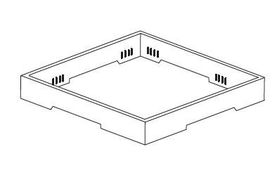 Aumento Cesto Copos Industrial 500x500x50mm