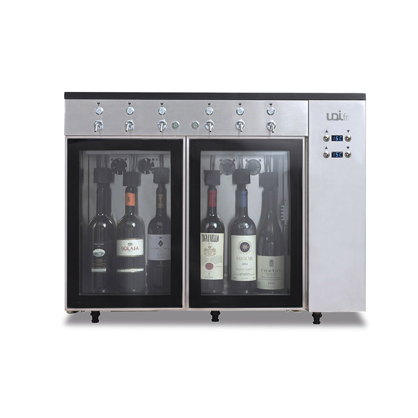 Dispensador de Vinho Digital 6 Garrafas Inox 845x641 mm