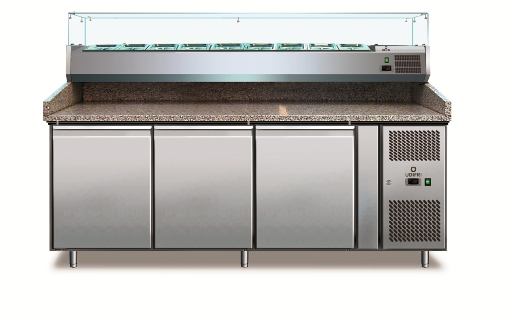 Mesa Refrigerada para Pizzaria 3 Portas GN 2025x800mm
