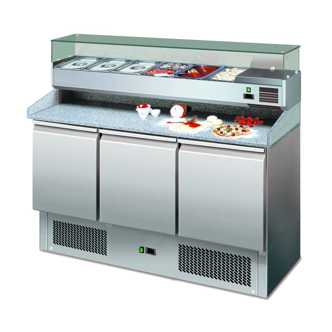 Mesa de Preparação Refrigerada 140cm para Saladas/Pizza