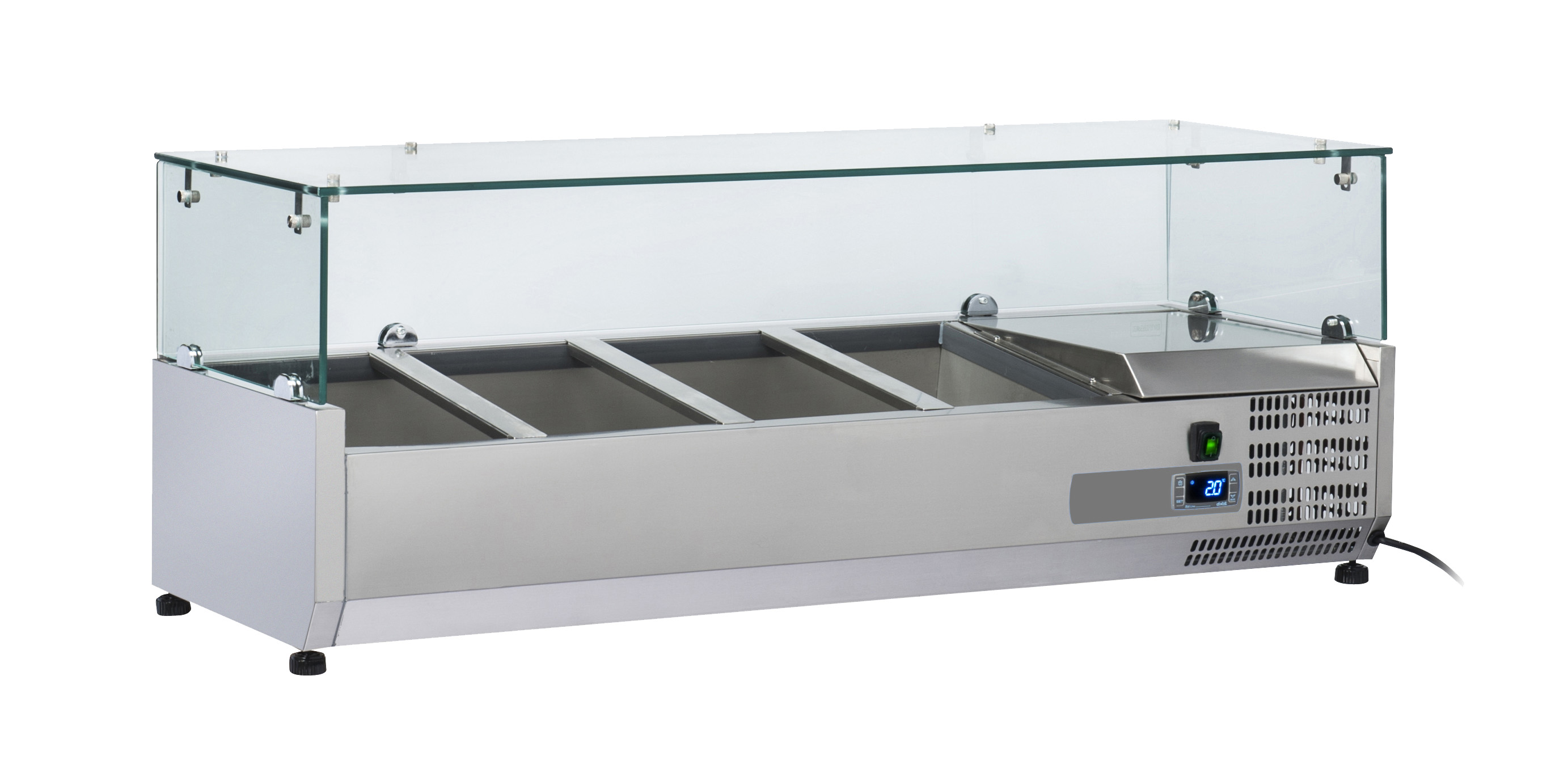 Vitrine Refrigerada de Balcão para Tapas 120cm (+2ºC a +8ºC)