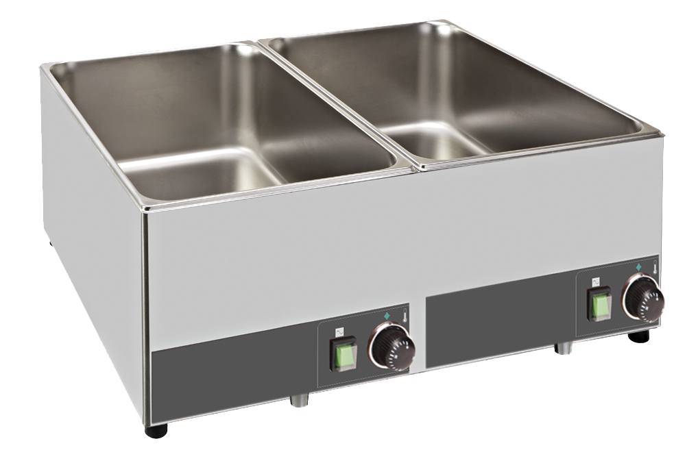 Banho-maria Elétrico Duplo GN 1/1 150 Inox 230V p/ Cozinha Profissional