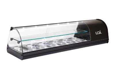 Vitrine Refrigerada Expositora de Tapas 2 Planos, Leds