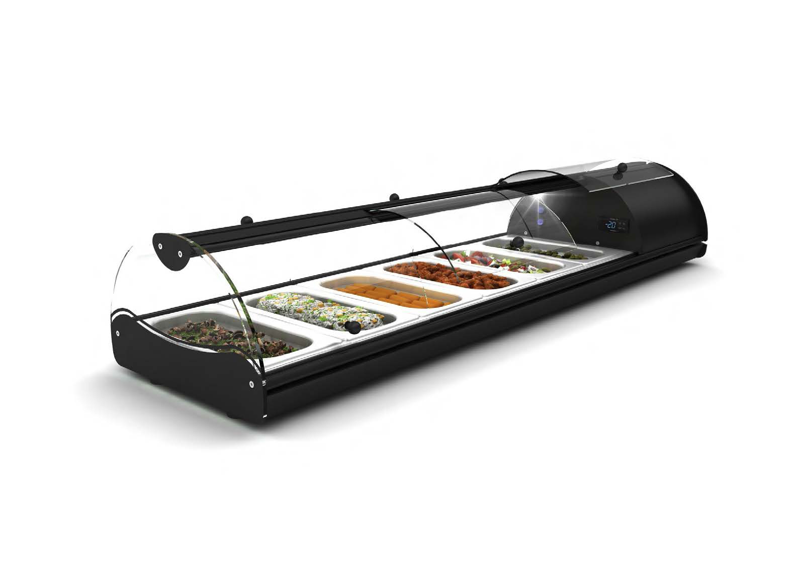 Vitrine Refrigerada para Self-Service 6 Cubas GN1/3 - 1438mm
