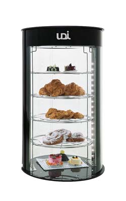 Vitrine Neutra com LEDs 435x435x710 mm para Exposição