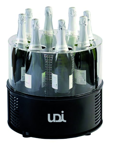 Vitrine Refrigerada Circular para Bebidas, 8 Garrafas, 435mm