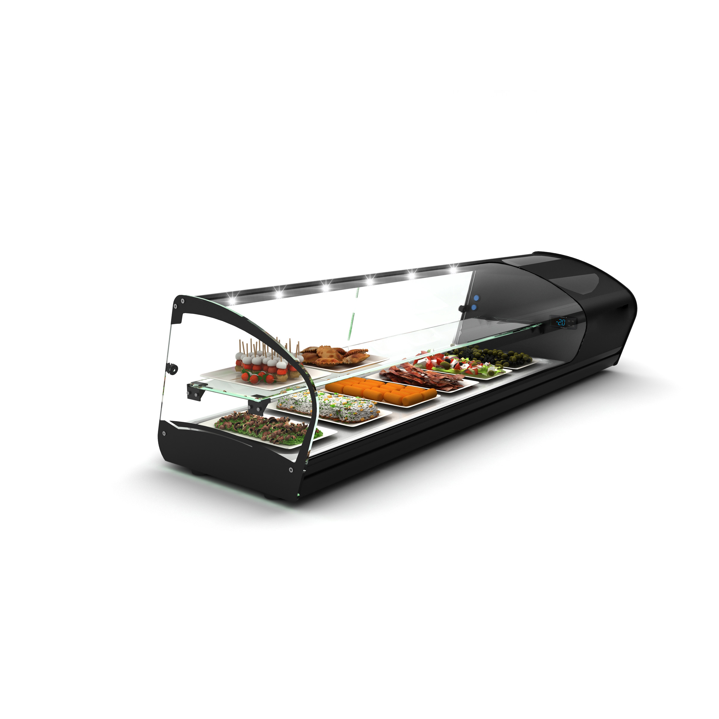 Vitrine Refrigerada para Tapas e Balcão 1788mm com LEDs
