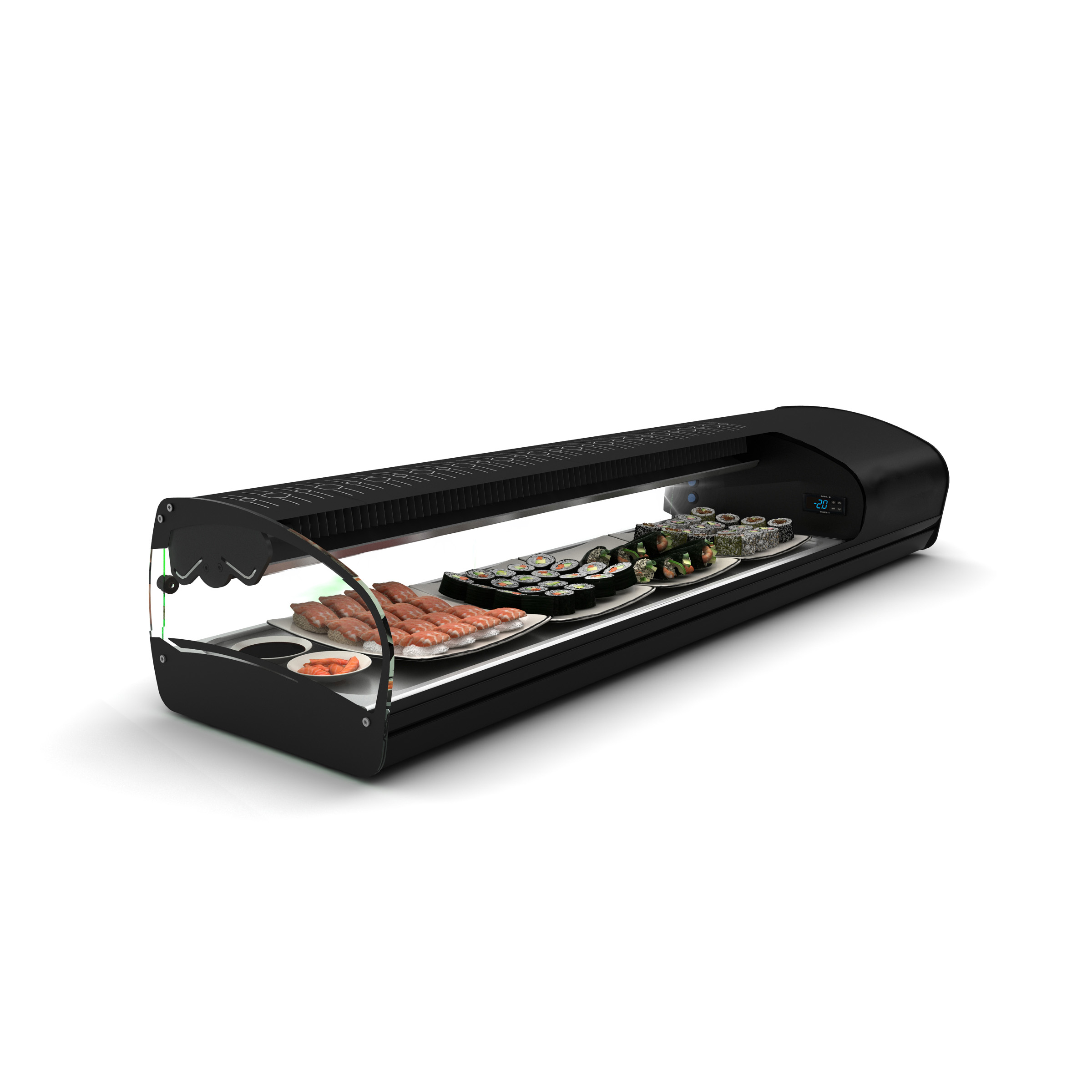 Vitrine Refrigerada Sushi LED 1788x395x270mm (+2/+6°C) Bancada