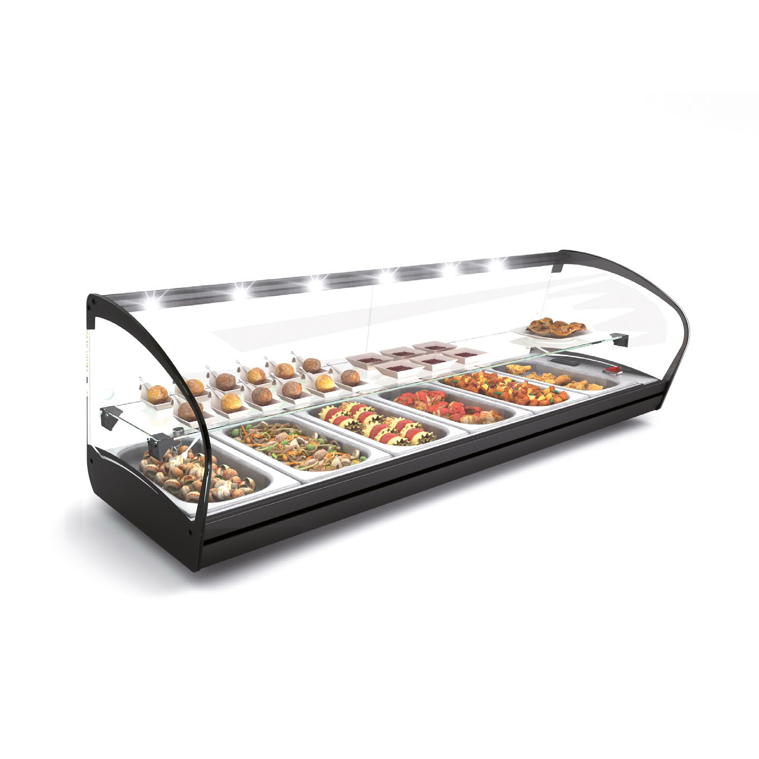 Vitrine Expositora Aquecida Banho Maria 840x395x340 mm