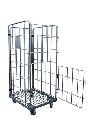 Carro de Transporte de Roupa RB-416 c/ 2 Portas e Rodas Silenciosas