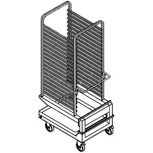 Carro Porta Tabuleiros Inox para Fornos Profissionais 20/40x1/1 GN
