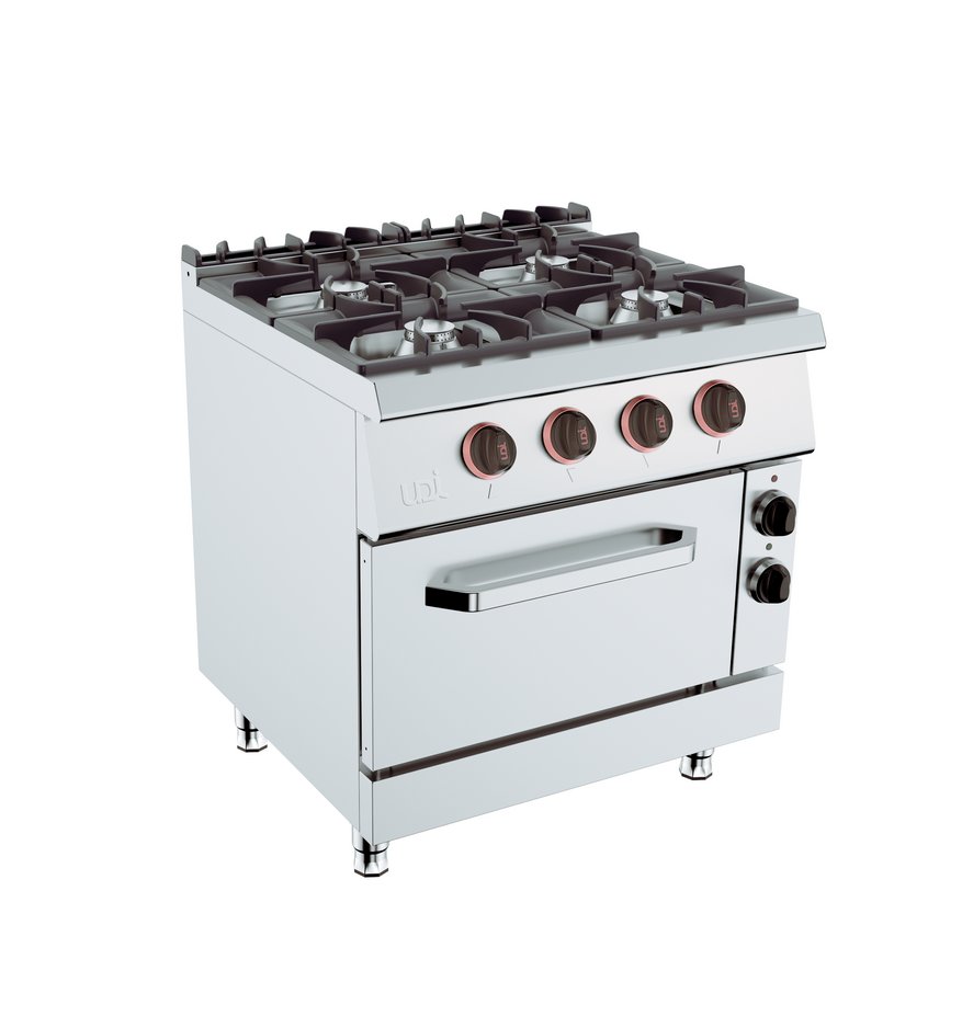 Fogão Industrial Elétrico com Forno Linha 700 - 4 Queimadores