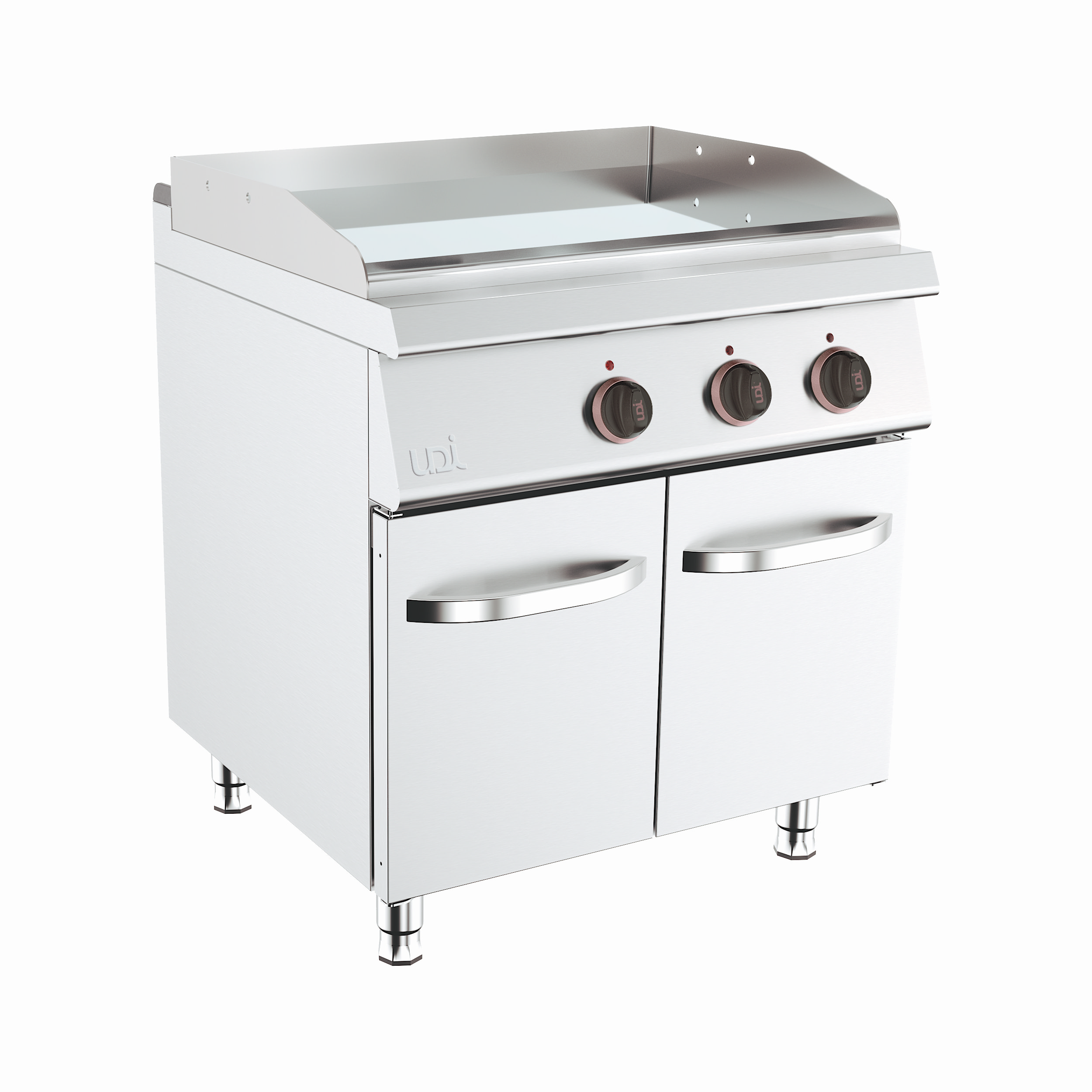 Fry-top Elétrico Duplo Liso com Armário Linha 700, 7.2kW