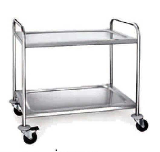 Carro de Serviço em Inox com 2 Prateleiras 900x600x850 mm