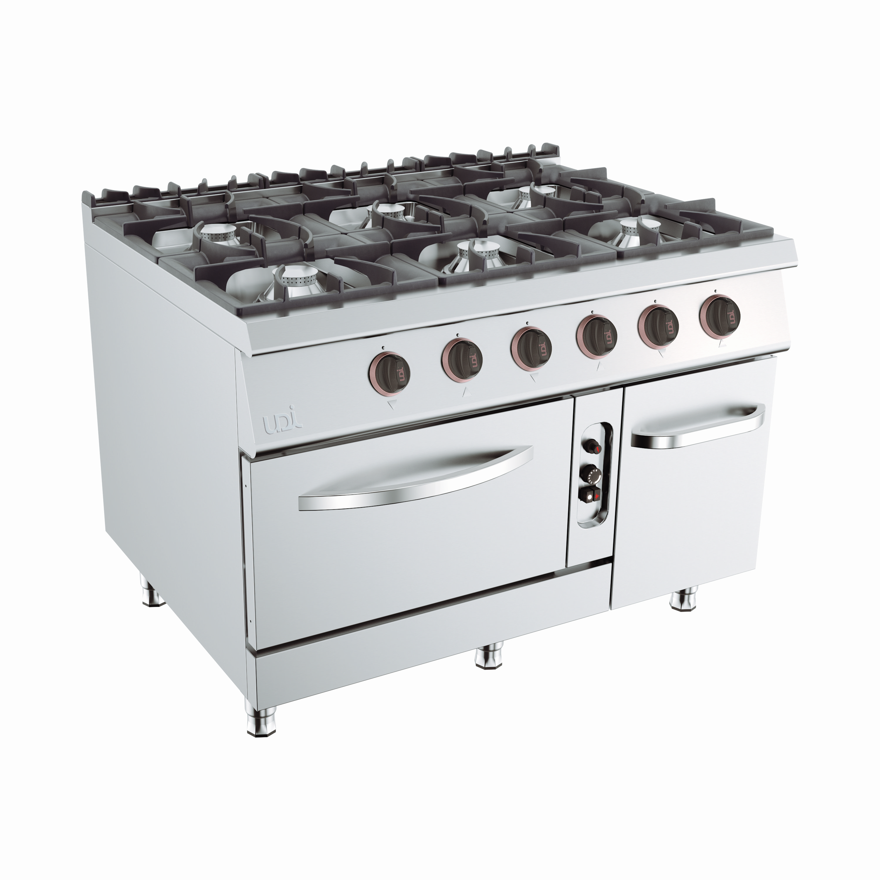 Fogão Industrial a Gás Linha 900 - 6 Queimadores e Forno GN 2/1