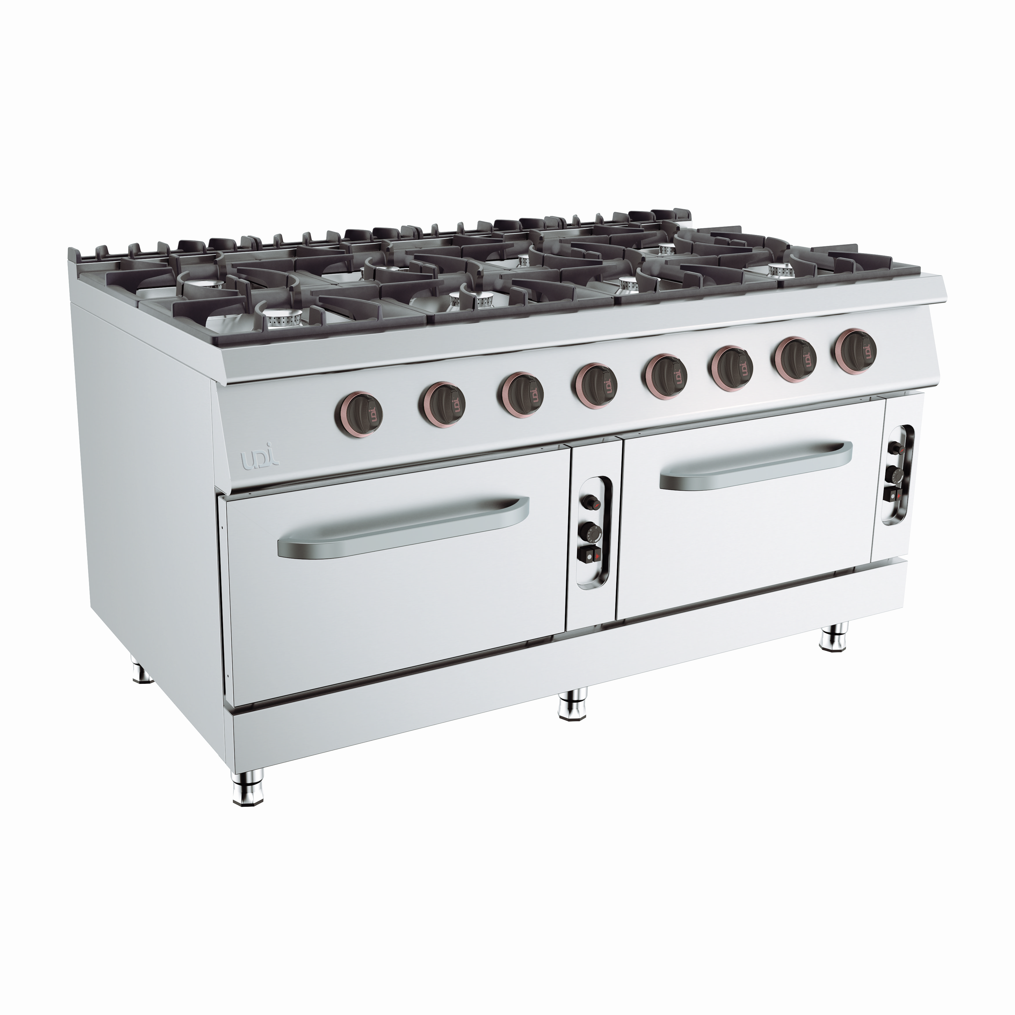 Fogão Industrial a Gás Linha 900 - 8 Queimadores, 2 Fornos GN 2/1