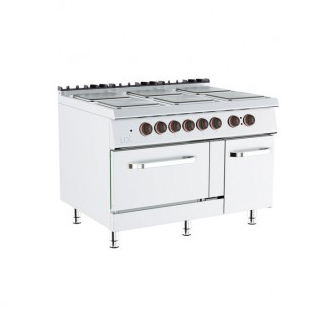 Fogão Industrial Elétrico Linha 900 c/ 6 Zonas e Forno 1200mm