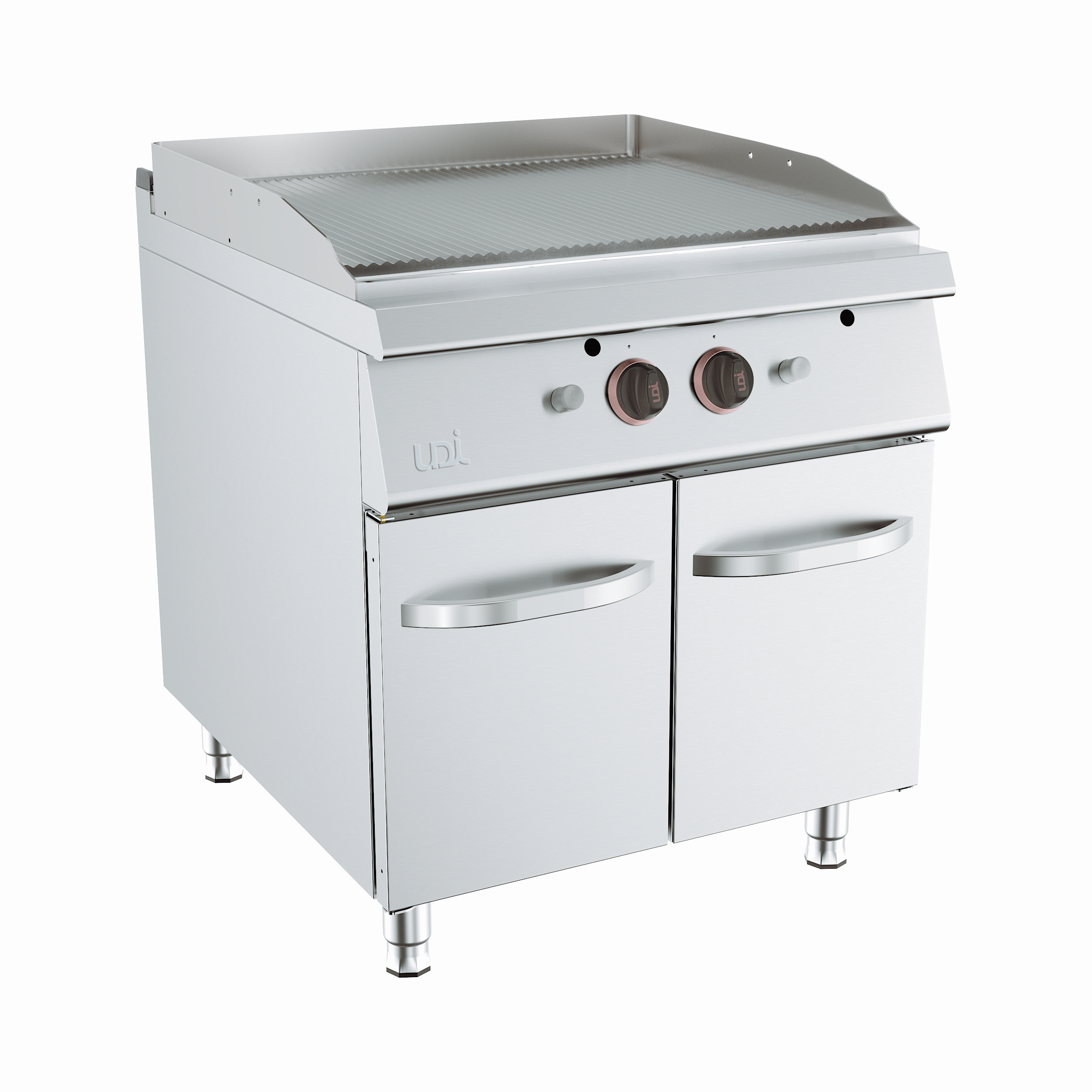 Fry-top a Gás Linha 900 Duplo Nervurado com Armário 80 cm