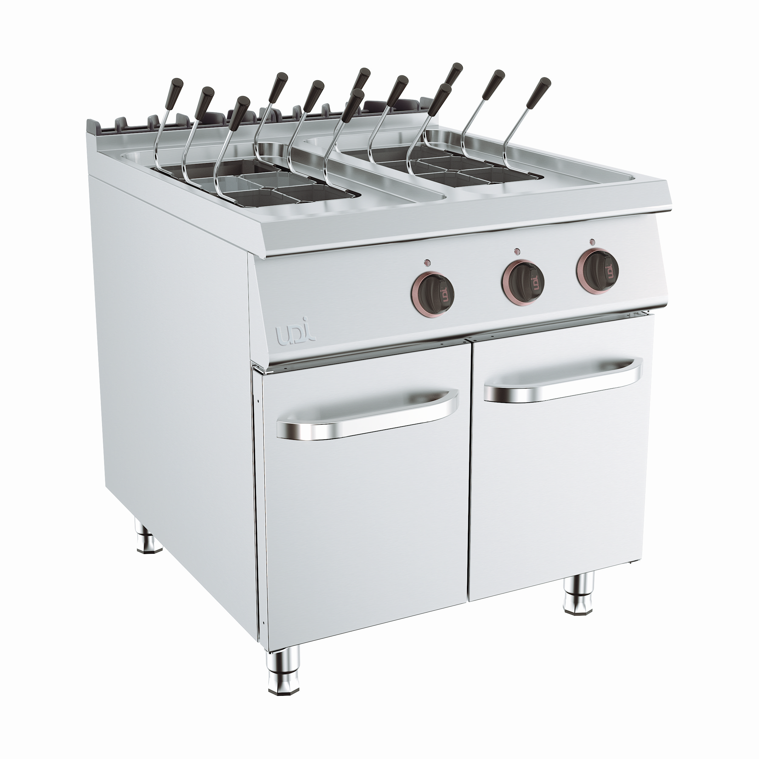 Coze-Pasta Elétrico Duplo Linha 900, Armário, 2 Cubas 35L, 24kW