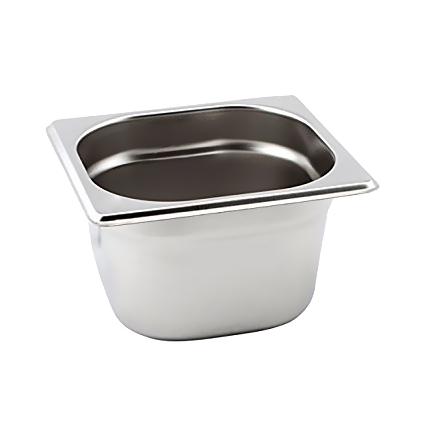 Tabuleiro Gastronorm GN 1/6 Inox Profissional 176x162x100 mm