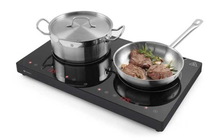 Placa de indução dupla Kitchen Line, HENDI, Kitchen Line, 230V/3500W, 608x370x(H)61mm