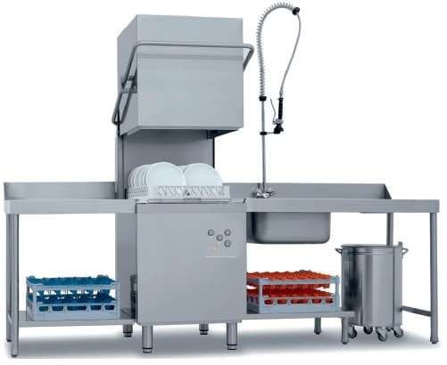 Máquina de lavar loiça industrial tipo Hotte com cesto de 50x50cm