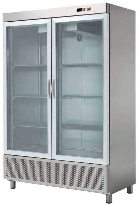 Armário refrigerado para snacks 2 portas de vidro Profundidade 726