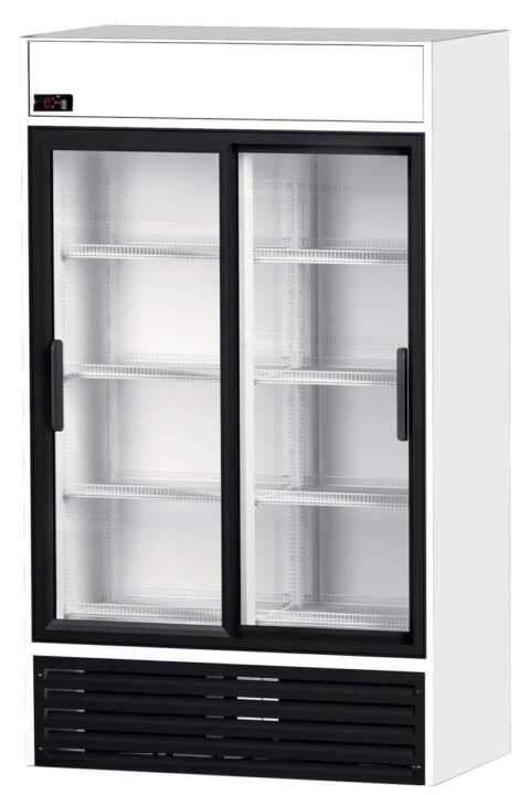 Armário expositor refrigerado 1000 litros 2 portas de vidro deslizantes 1250 x695 x2005h mm