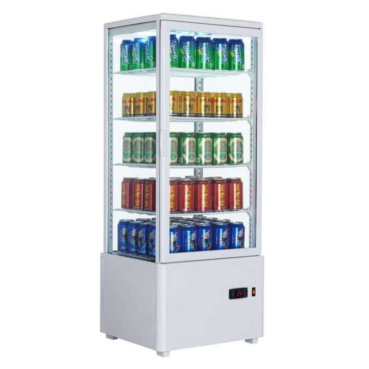 Expositor Refrigerado 4 Lados 98 litros Branco 447x400x1199h mm