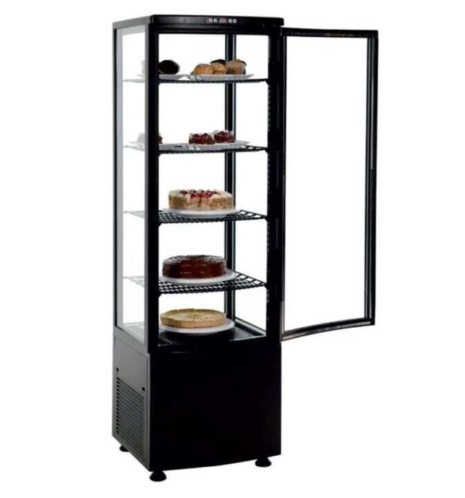 Expositor Refrigerado 4 Lados 238 litros Preto 515x485x1715h mm
