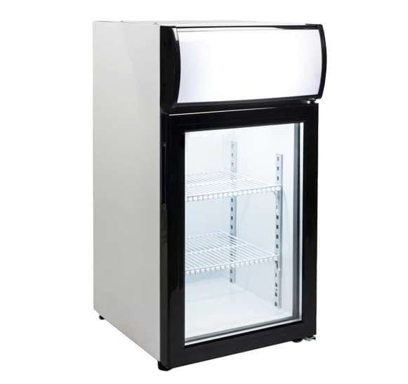 Congelador de exposição de mesa 50 litros 1 porta 430 x460 x855h mm