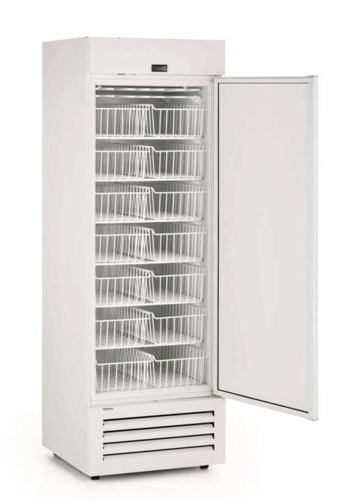 Arca congeladora 450 litros lacada a branco 700x700x2070h mm com 14 gavetas