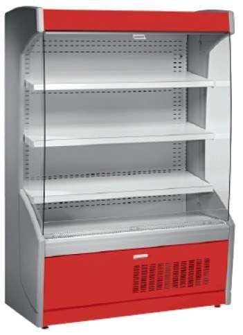 Mural expositor refrigerado 4 prateleiras 700 mm profundidade 705 x700 x1998h mm  MPL070-R cor vermelha