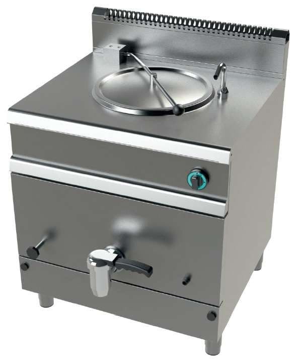 Marmita a gás 50 litros aquecimento indireto 15,5Kw Série 700  com dimensões 800x730x900h mm