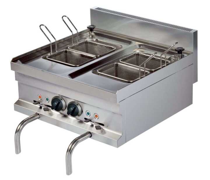 Cozedor elétrico de mesa para massas 14+14 litros 3+3 kw 600x600x265h mm