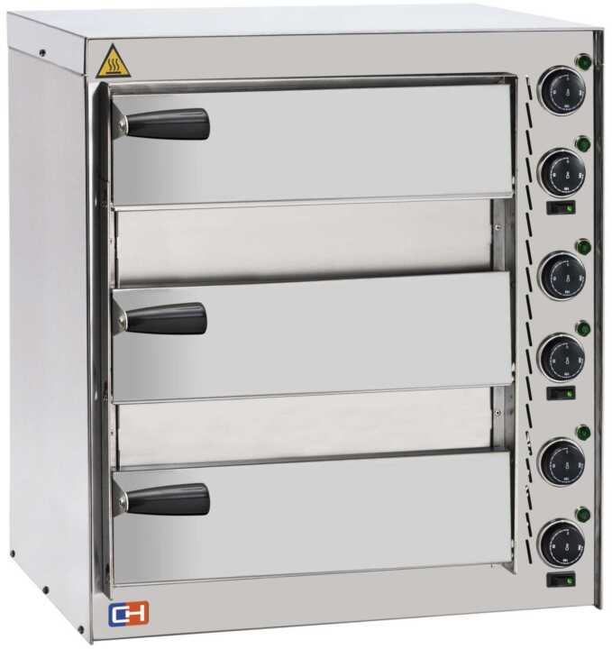 Forno de pizza elétrico compacto 3 pizzas de diâmetro 35 cm