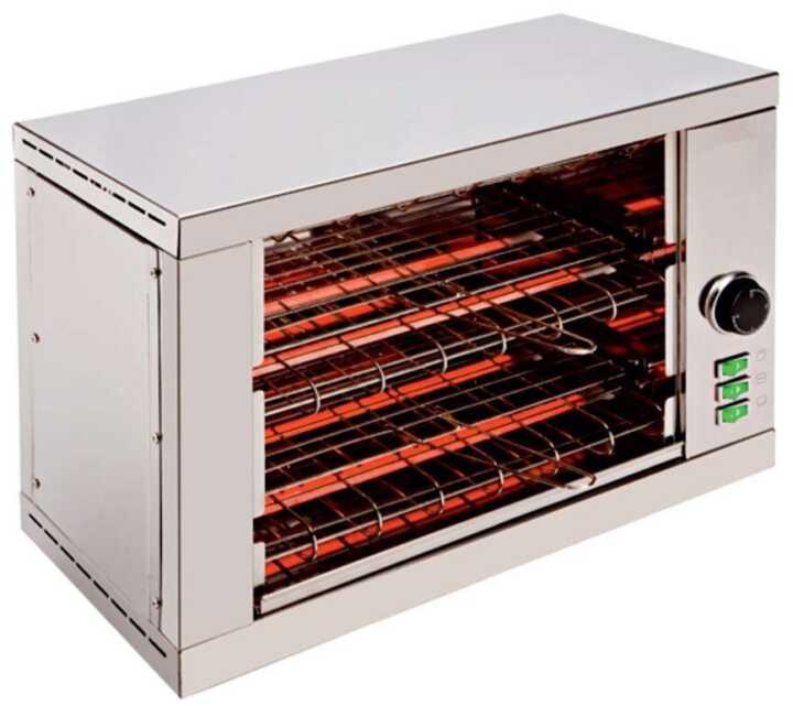 Torradeira 2 níveis resistências de quartzo sem temporizador 3000W